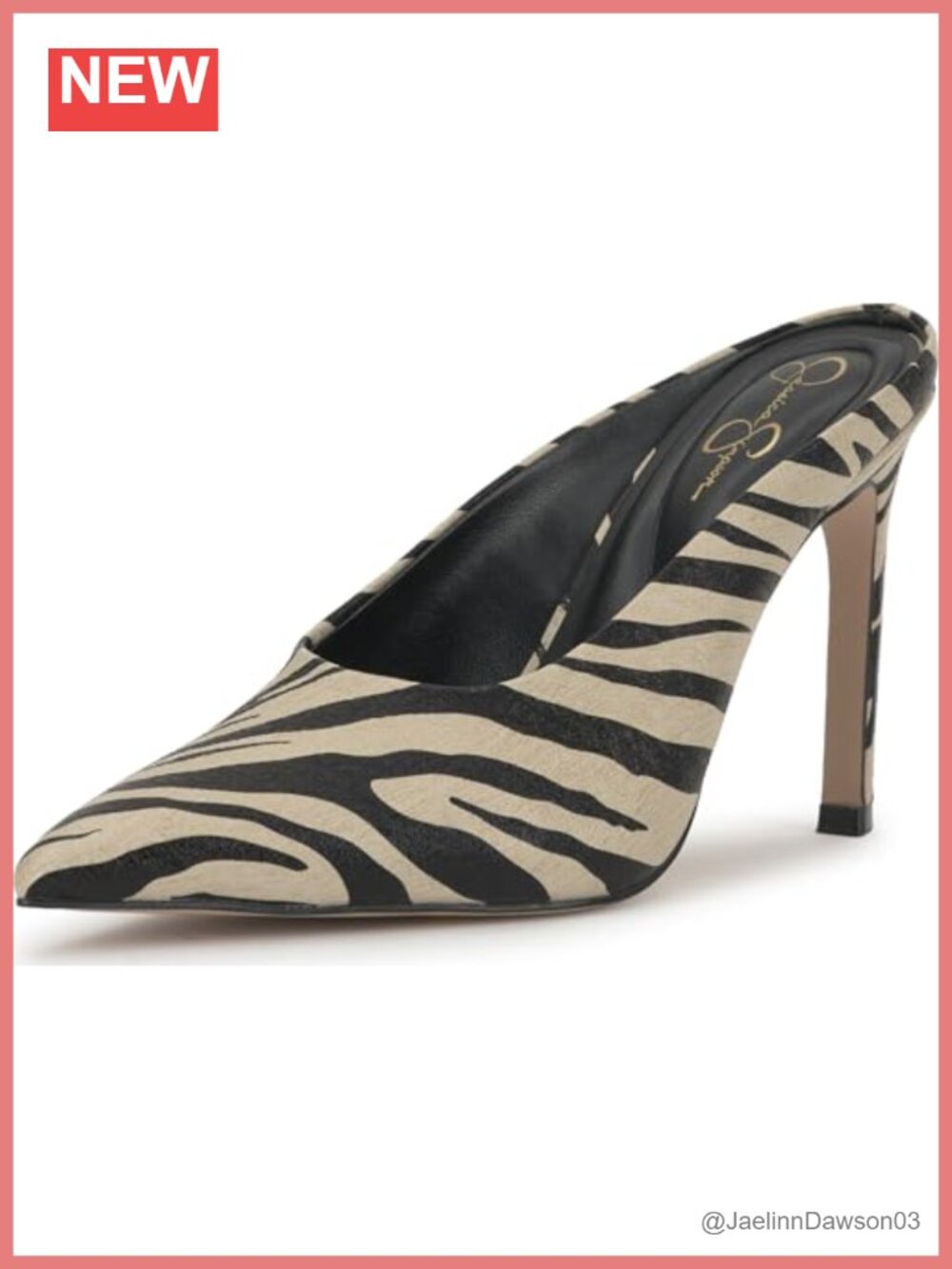Jessica Simpson Wilix Faux Leather High Heel Mule Pointed Toe Stiletto Slip-On